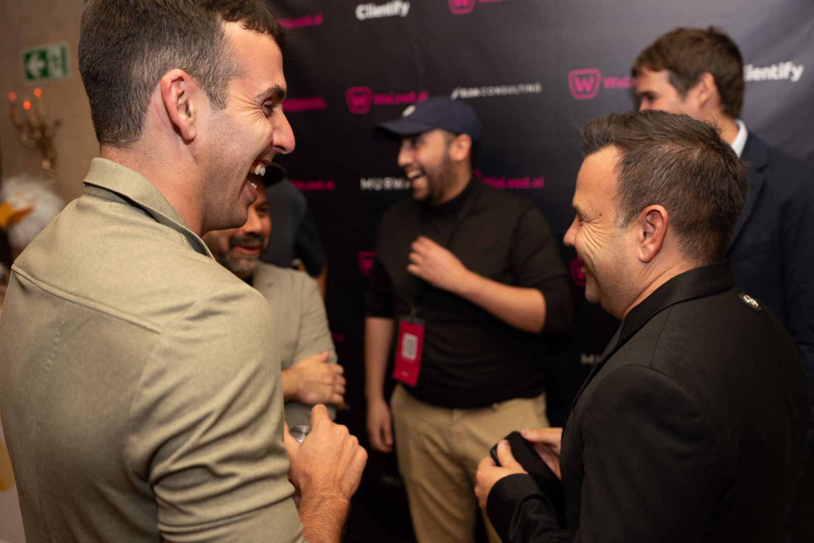 Asistentes en el photocall