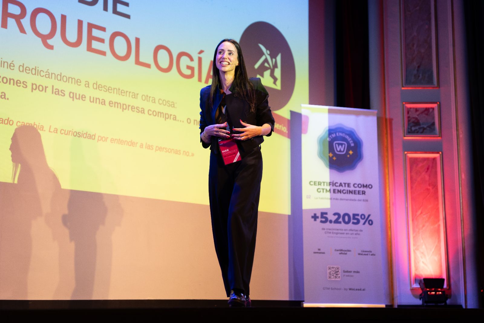 Mar Domínguez en el escenario