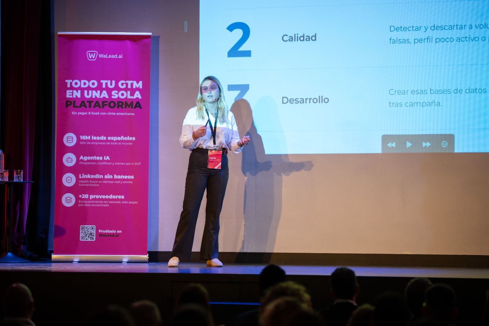 Lucía Sánchez en el escenario